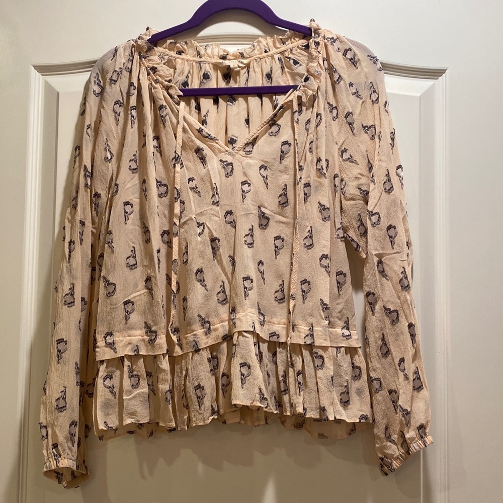 Rebecca Taylor tulip clip silk top  Patterned Top